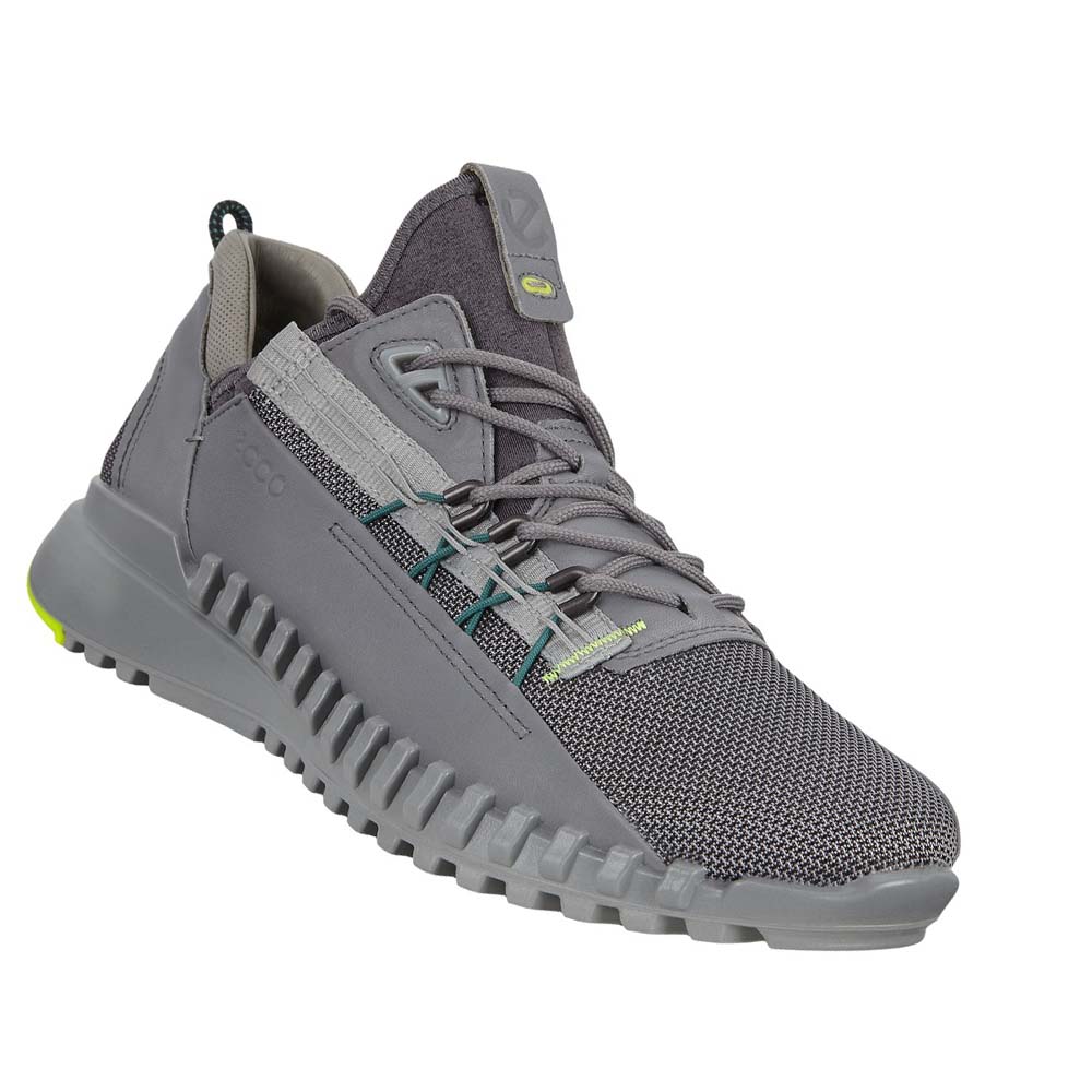 Ecco Zipflex Low Sneakers Herr Grå | SE 672JPQ